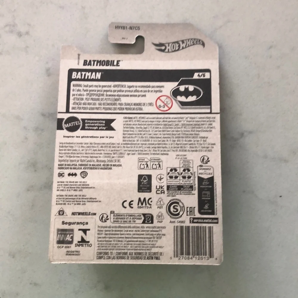 Black and Red Batmobile Toy Car